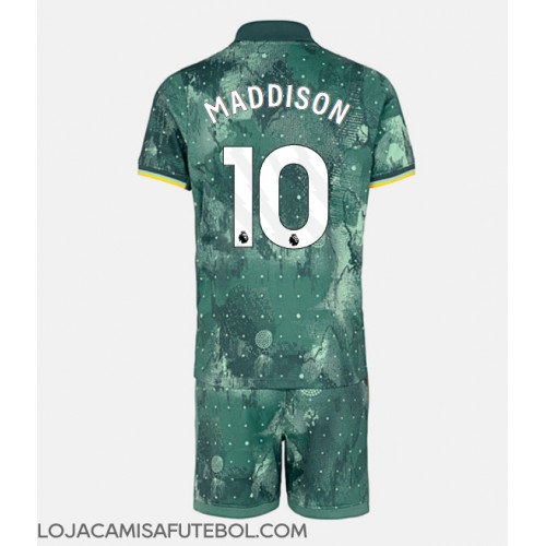 Camisa de Futebol Tottenham Hotspur James Maddison #10 Equipamento Alternativo Infantil 2024-25 Manga Curta (+ Calças curtas)